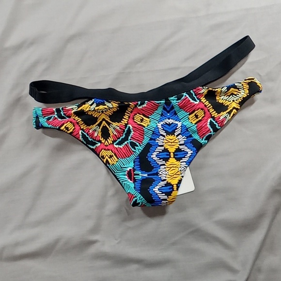 L Space Bikini Bottom Women LARGE Cruisewear Resort New Beach Multicolor Teens - Picture 3 of 6